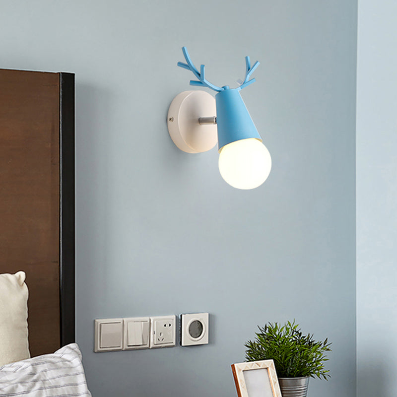 Deer Vanity Light Fixture Nordic Style Metall Schlafzimmer Verstellbare Wandmontage Licht | Karnz
