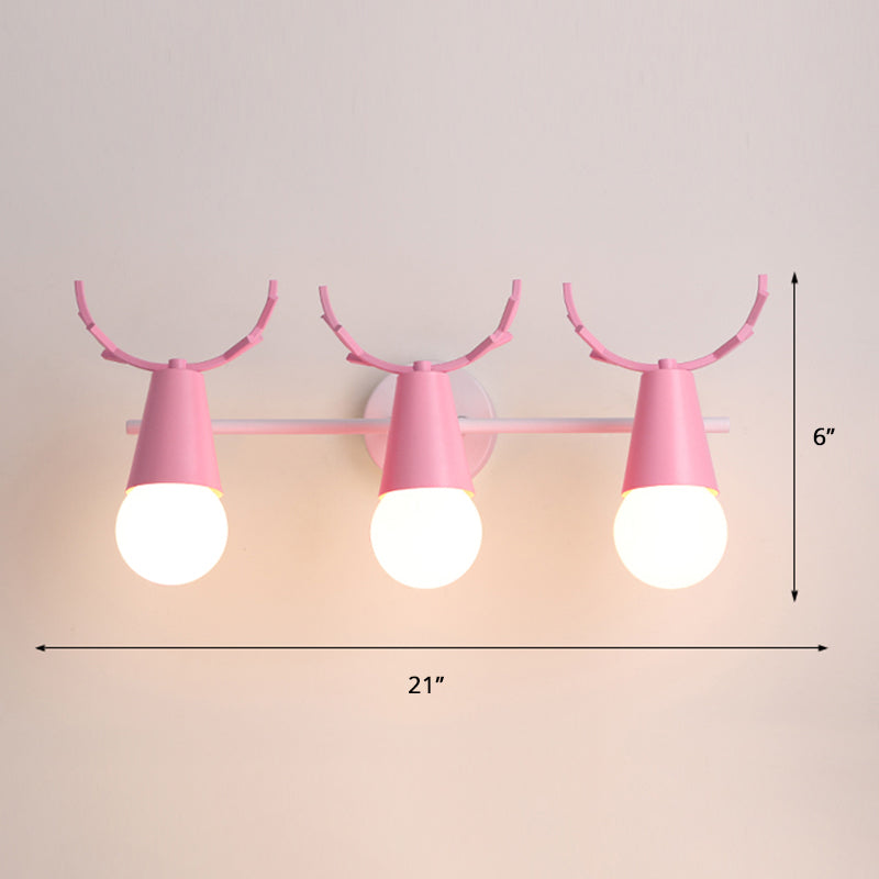 Deer Vanity Light Fixture Nordic Style Metall Schlafzimmer Verstellbare Wandmontage Licht | Karnz