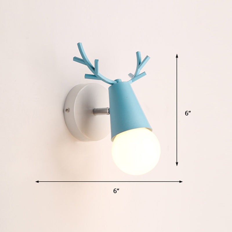 Deer Vanity Light Fixture Nordic Style Metall Schlafzimmer Verstellbare Wandmontage Licht | Karnz