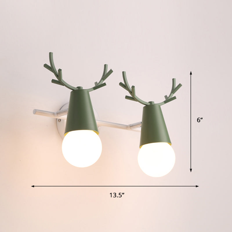 Deer Vanity Light Fixture Nordic Style Metall Schlafzimmer Verstellbare Wandmontage Licht | Karnz