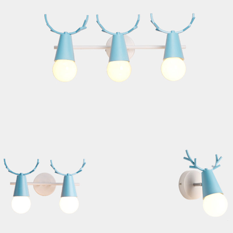 Deer Vanity Light Fixture Nordic Style Metall Schlafzimmer Verstellbare Wandmontage Licht | Karnz
