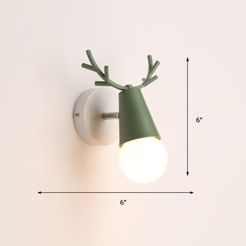 Deer Vanity Light Fixture Nordic Style Metall Schlafzimmer Verstellbare Wandmontage Licht | Karnz