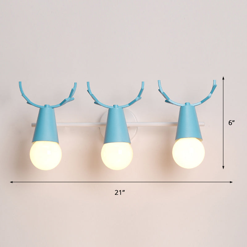 Deer Vanity Light Fixture Nordic Style Metall Schlafzimmer Verstellbare Wandmontage Licht | Karnz