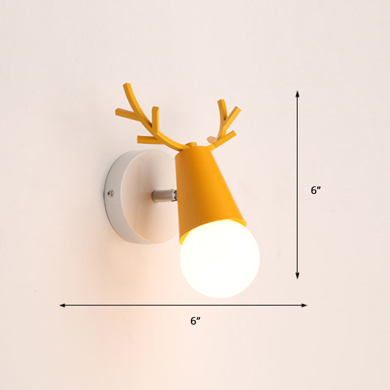 Deer Vanity Light Fixture Nordic Style Metall Schlafzimmer Verstellbare Wandmontage Licht | Karnz