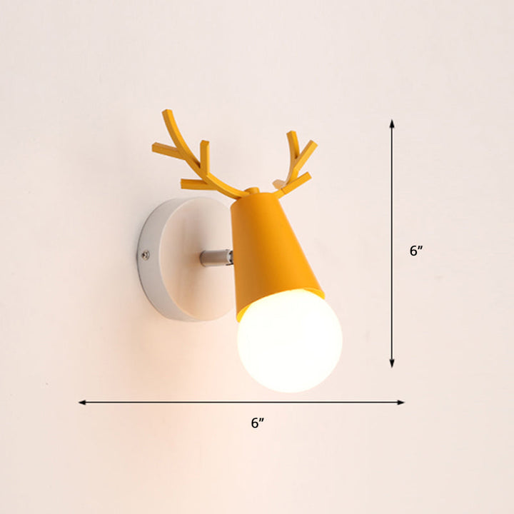 Deer Vanity Light Fixture Nordic Style Metall Schlafzimmer Verstellbare Wandmontage Licht | Karnz