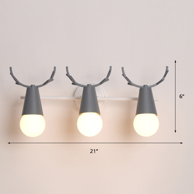 Deer Vanity Light Fixture Nordic Style Metall Schlafzimmer Verstellbare Wandmontage Licht | Karnz