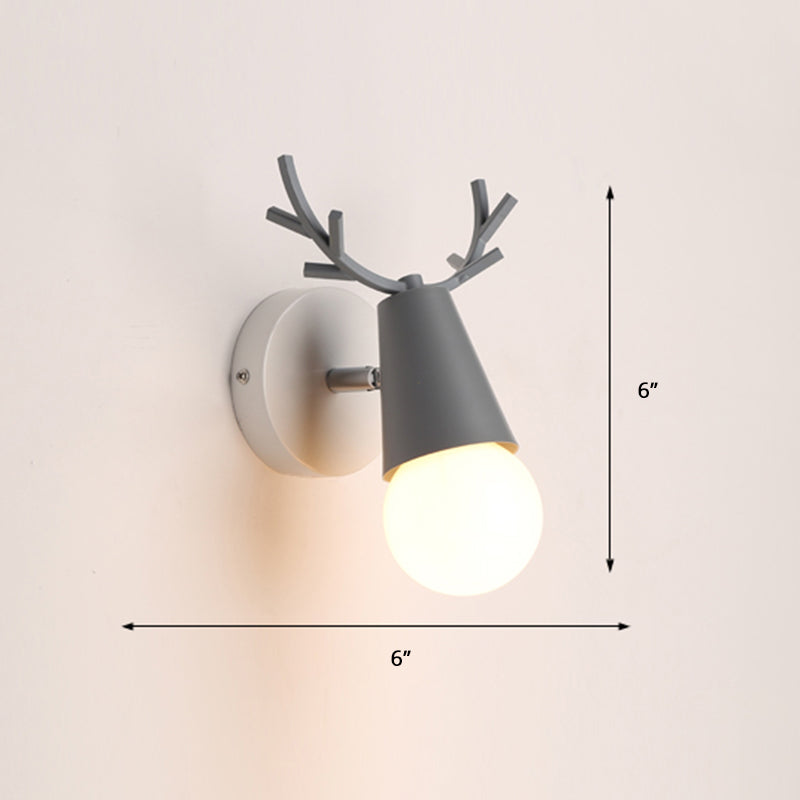 Deer Vanity Light Fixture Nordic Style Metall Schlafzimmer Verstellbare Wandmontage Licht | Karnz