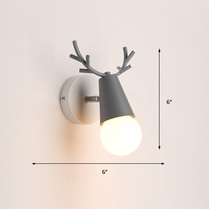 Deer Vanity Light Fixture Nordic Style Metall Schlafzimmer Verstellbare Wandmontage Licht | Karnz