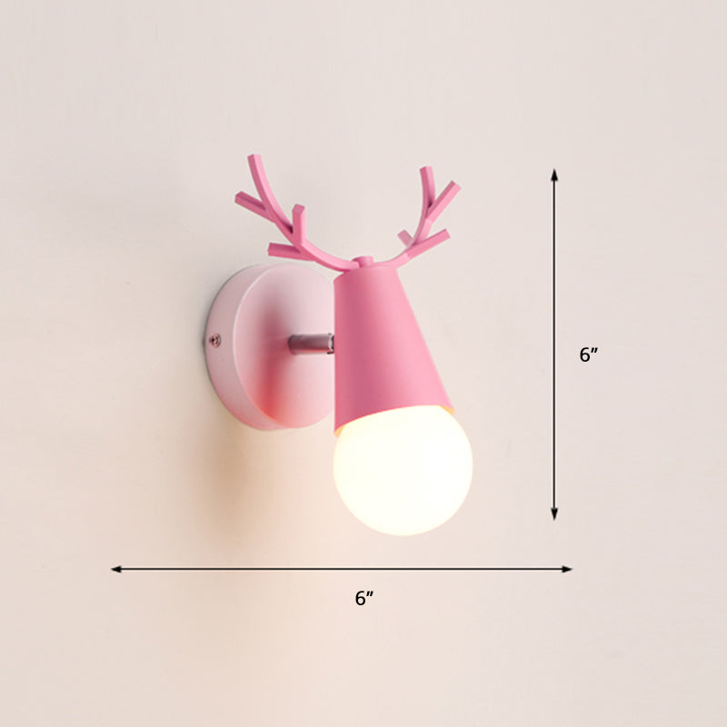 Deer Vanity Light Fixture Nordic Style Metall Schlafzimmer Verstellbare Wandmontage Licht | Karnz