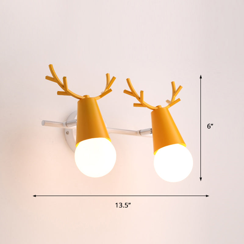 Deer Vanity Light Fixture Nordic Style Metall Schlafzimmer Verstellbare Wandmontage Licht | Karnz