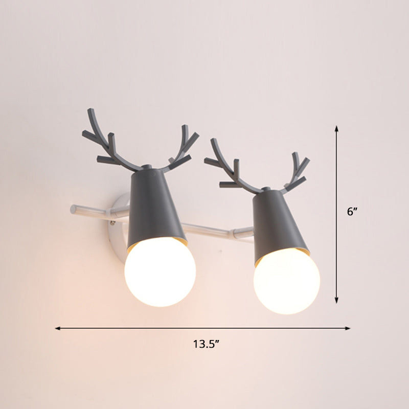 Deer Vanity Light Fixture Nordic Style Metall Schlafzimmer Verstellbare Wandmontage Licht | Karnz
