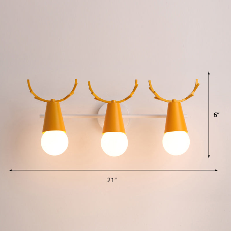 Deer Vanity Light Fixture Nordic Style Metall Schlafzimmer Verstellbare Wandmontage Licht | Karnz