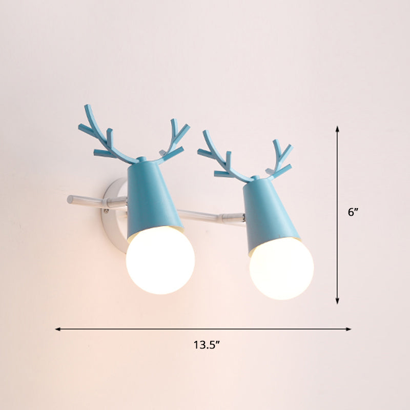 Deer Vanity Light Fixture Nordic Style Metall Schlafzimmer Verstellbare Wandmontage Licht | Karnz