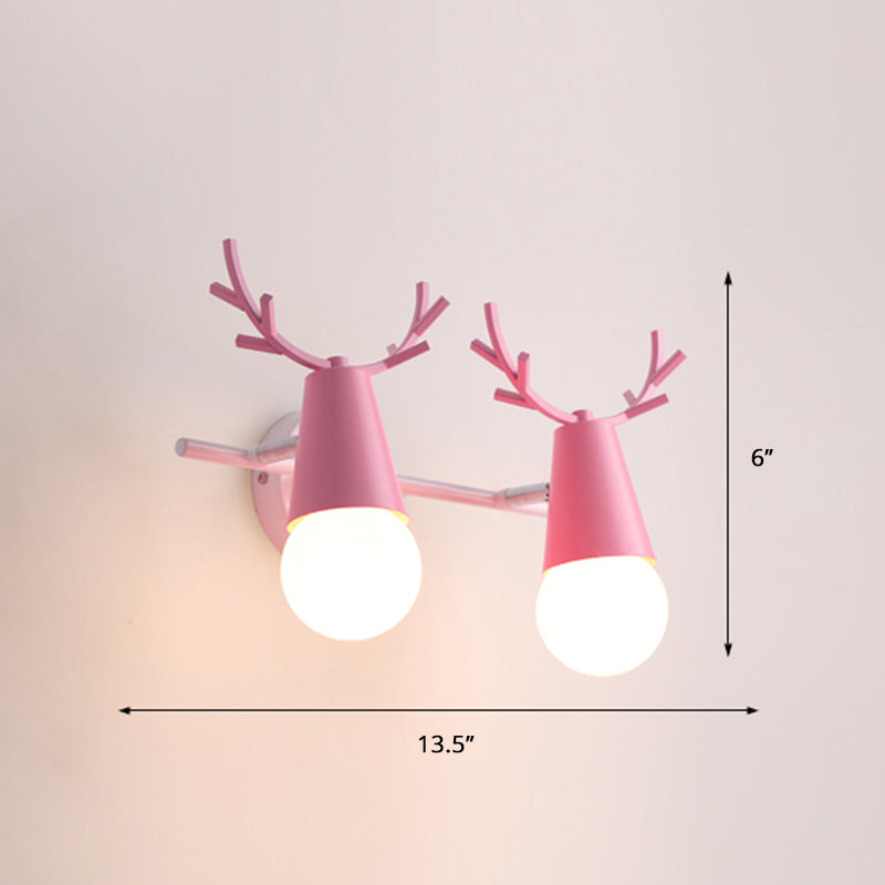 Deer Vanity Light Fixture Nordic Style Metall Schlafzimmer Verstellbare Wandmontage Licht | Karnz