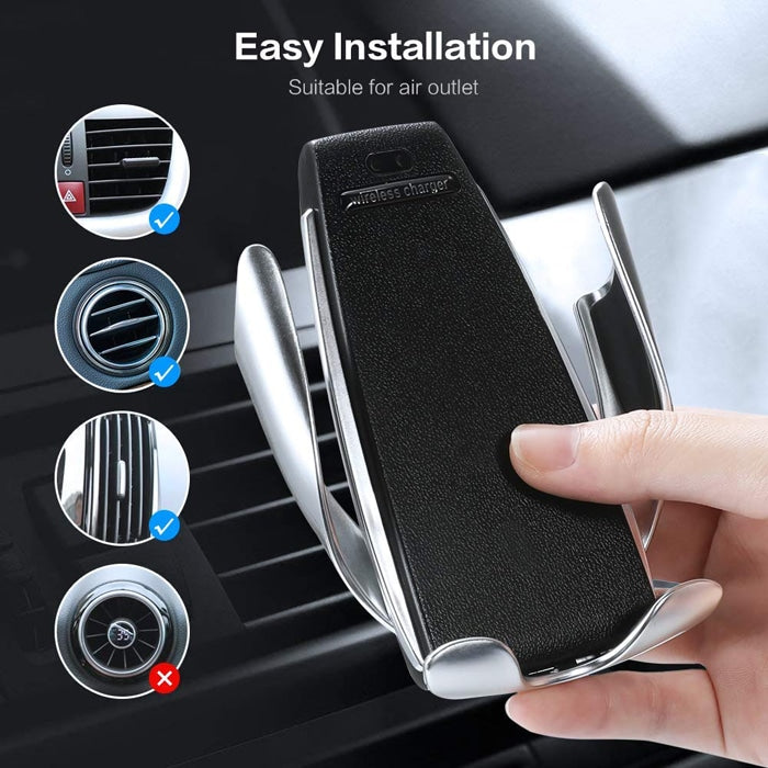 Drahtloses automatisches mobiles Ladegerät und Halterung für das Auto | Karnz