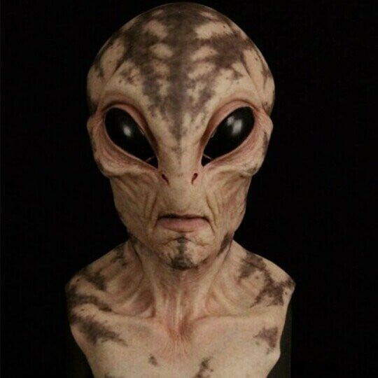 Alien-Maske | Realistisches Halloween-Kostümzubehör | Karnz