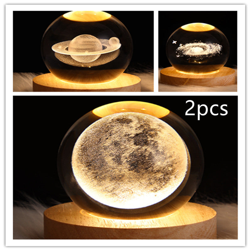 3D Galaxy Kristallkugel LED Nachtlicht | Karnz