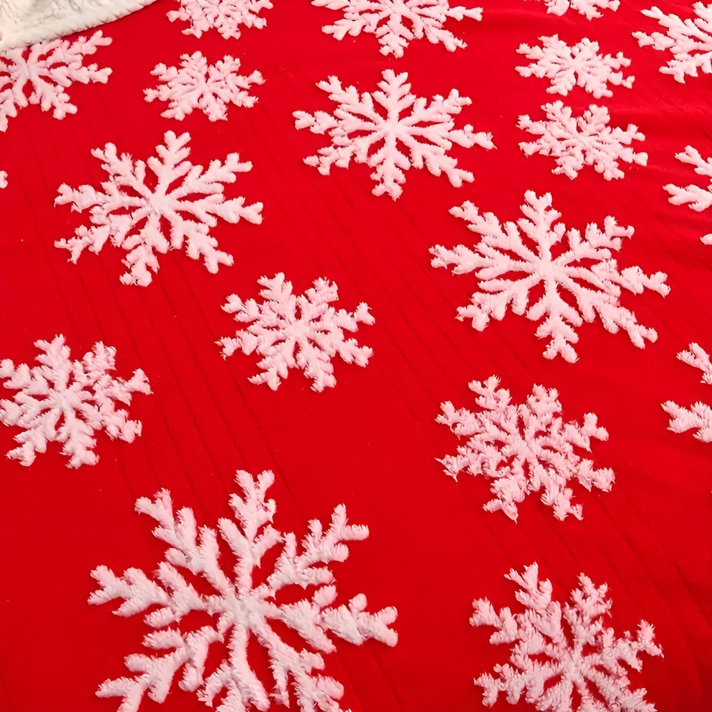 Weiche Fleece-Decke mit Schneeflockenmuster – Kuschelig & wärmend | Ideal für Sofa und Bett | Karnz
