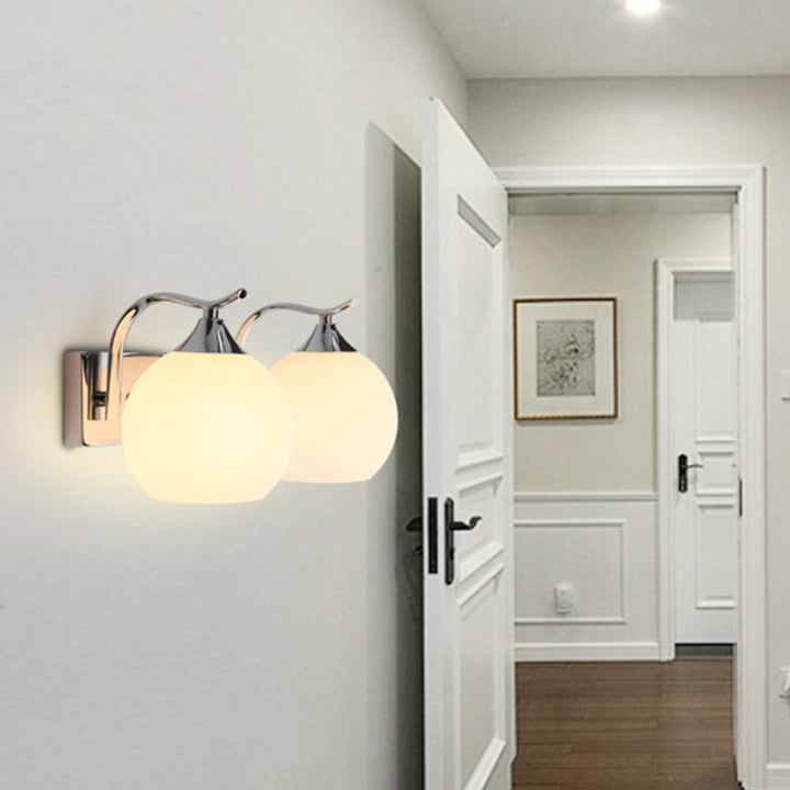Satin Opal Glas Kuppel Wandleuchte Einfache Stil Korridor Wandmontage Lampe | Karnz