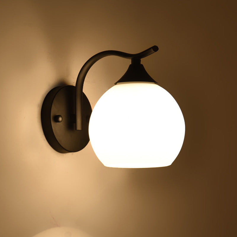 Satin Opal Glas Kuppel Wandleuchte Einfache Stil Korridor Wandmontage Lampe | Karnz
