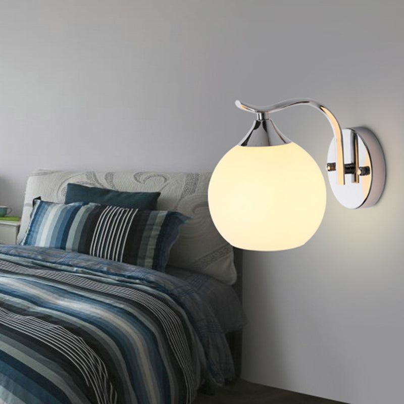Satin Opal Glas Kuppel Wandleuchte Einfache Stil Korridor Wandmontage Lampe | Karnz