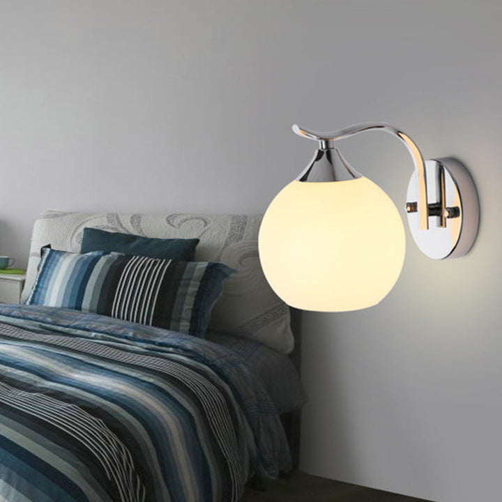 Satin Opal Glas Kuppel Wandleuchte Einfache Stil Korridor Wandmontage Lampe | Karnz