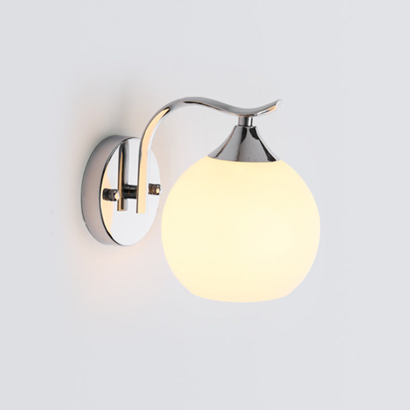 Satin Opal Glas Kuppel Wandleuchte Einfache Stil Korridor Wandmontage Lampe | Karnz