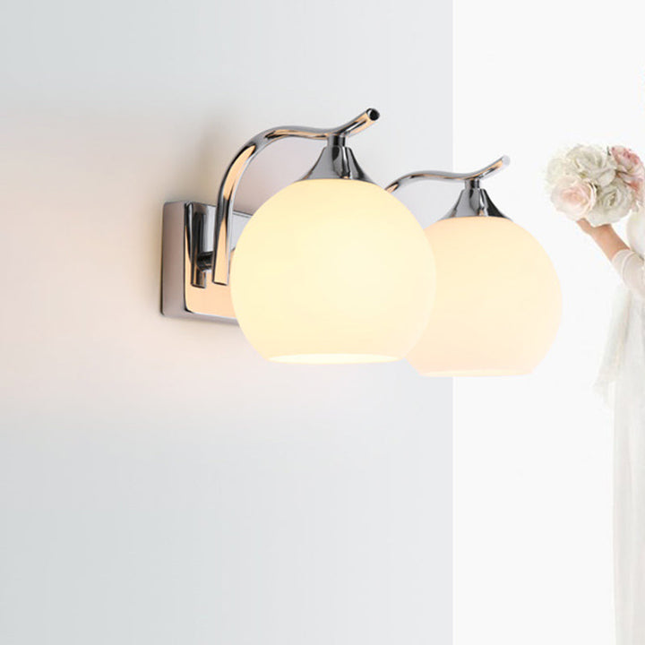 Satin Opal Glas Kuppel Wandleuchte Einfache Stil Korridor Wandmontage Lampe | Karnz