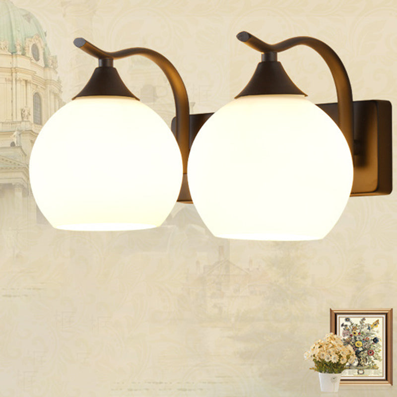 Satin Opal Glas Kuppel Wandleuchte Einfache Stil Korridor Wandmontage Lampe | Karnz