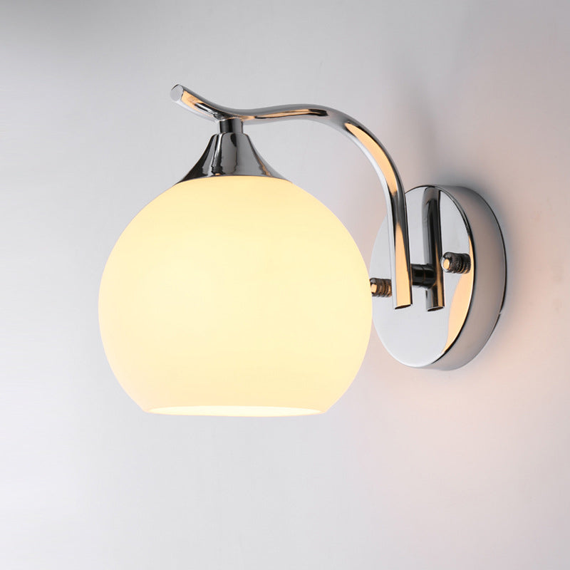 Satin Opal Glas Kuppel Wandleuchte Einfache Stil Korridor Wandmontage Lampe | Karnz