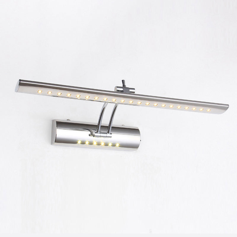 Nickelfinish lineare Wandleuchte zeitgenössisch 16"/21.5" Breite LED metallische Makeup-Beleuchtung in Weiß/warmem Licht