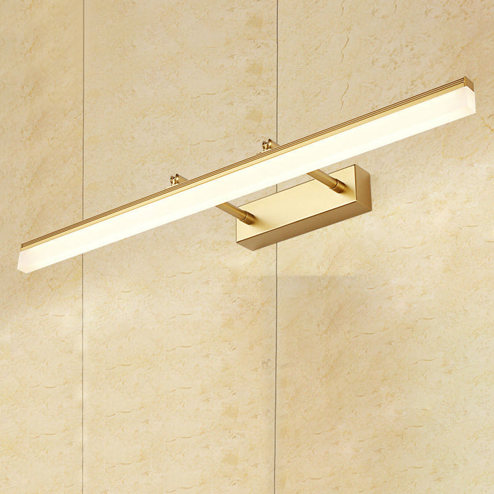 16"/19.5" W Rechte Wandlampe Beleuchtung Moderner Stil Acryl LED Badezimmer Waschbecken Leuchte in Gold, Warm/Weiß Licht | Karnz