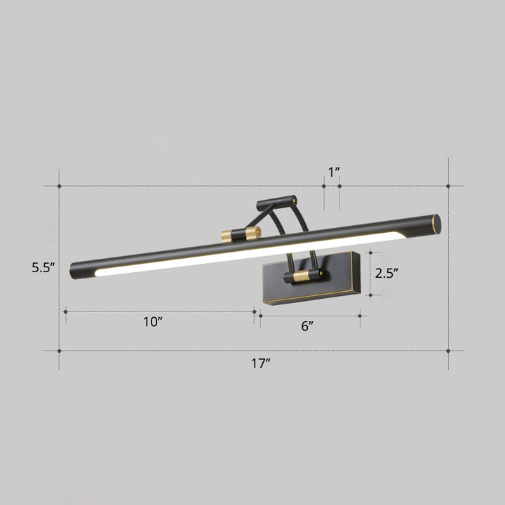 Minimalistische röhrenförmige Vanity-Leuchte Acryl LED-Wandmontage Lampe mit 3-gelenkigem Schwenkarm | Karnz