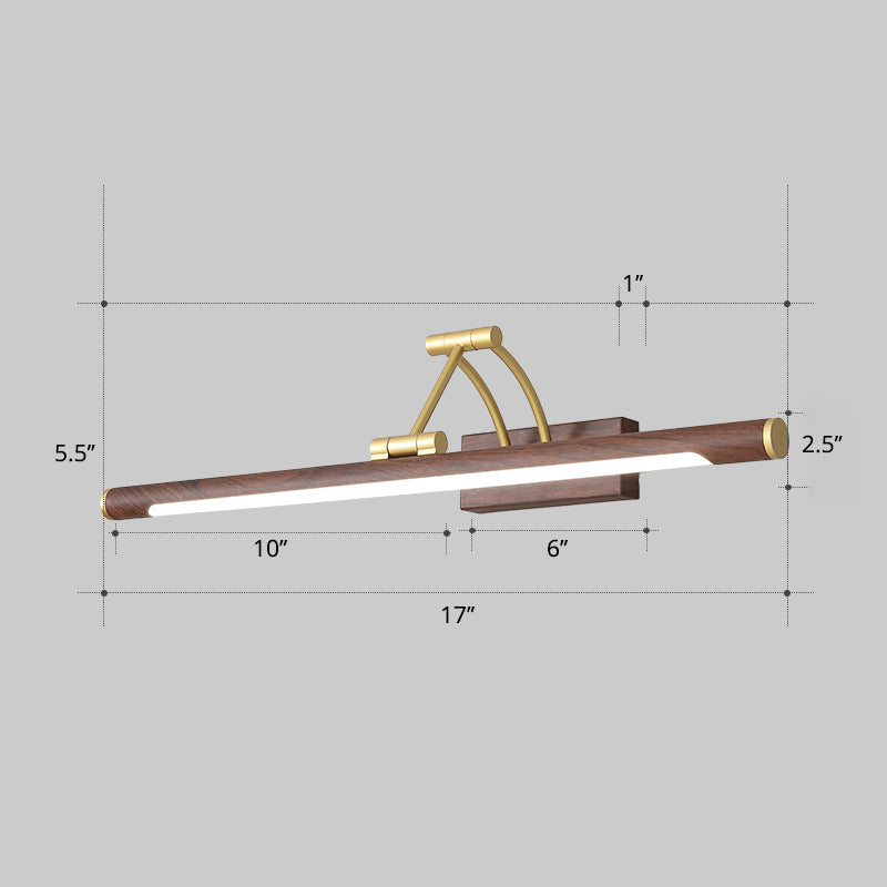 Minimalistische röhrenförmige Vanity-Leuchte Acryl LED-Wandmontage Lampe mit 3-gelenkigem Schwenkarm | Karnz