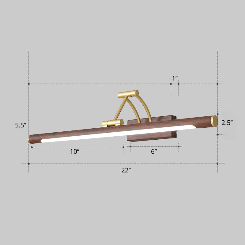 Minimalistische röhrenförmige Vanity-Leuchte Acryl LED-Wandmontage Lampe mit 3-gelenkigem Schwenkarm | Karnz