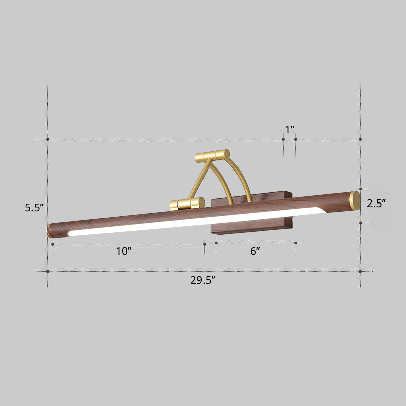 Minimalistische röhrenförmige Vanity-Leuchte Acryl LED-Wandmontage Lampe mit 3-gelenkigem Schwenkarm | Karnz