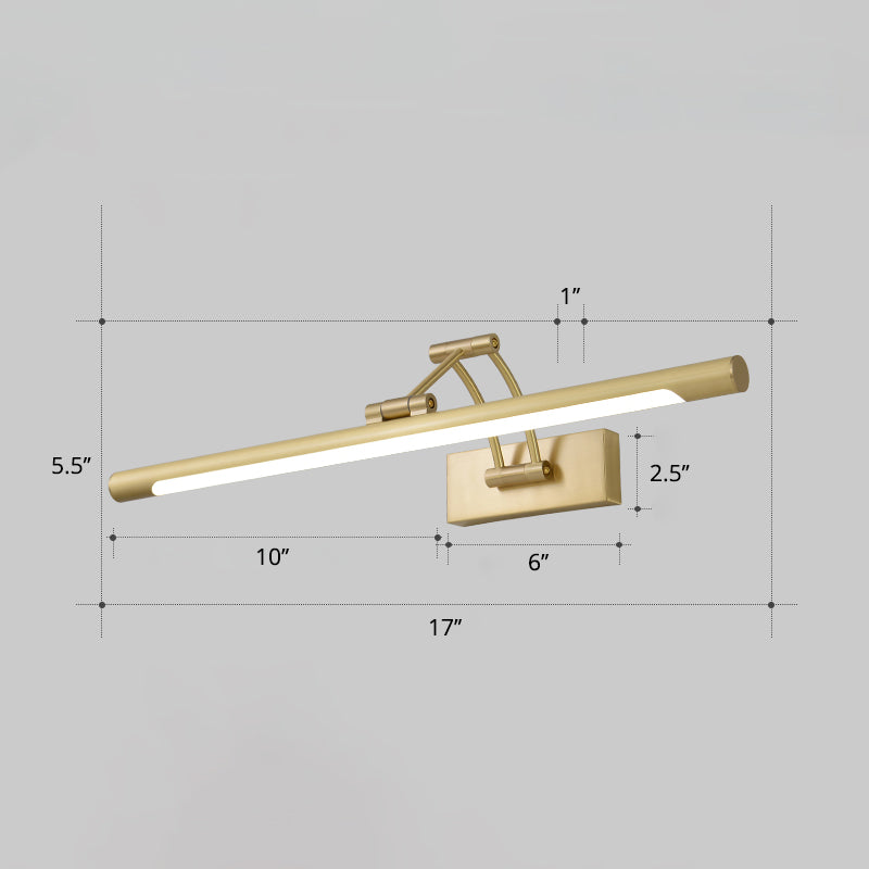 Minimalistische röhrenförmige Vanity-Leuchte Acryl LED-Wandmontage Lampe mit 3-gelenkigem Schwenkarm | Karnz