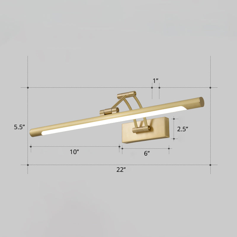 Minimalistische röhrenförmige Vanity-Leuchte Acryl LED-Wandmontage Lampe mit 3-gelenkigem Schwenkarm | Karnz