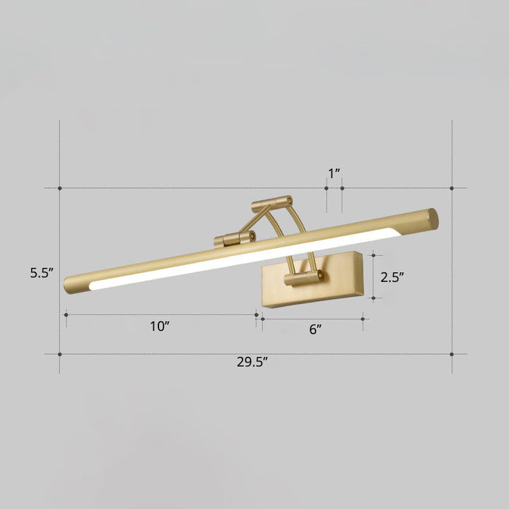 Minimalistische röhrenförmige Vanity-Leuchte Acryl LED-Wandmontage Lampe mit 3-gelenkigem Schwenkarm | Karnz
