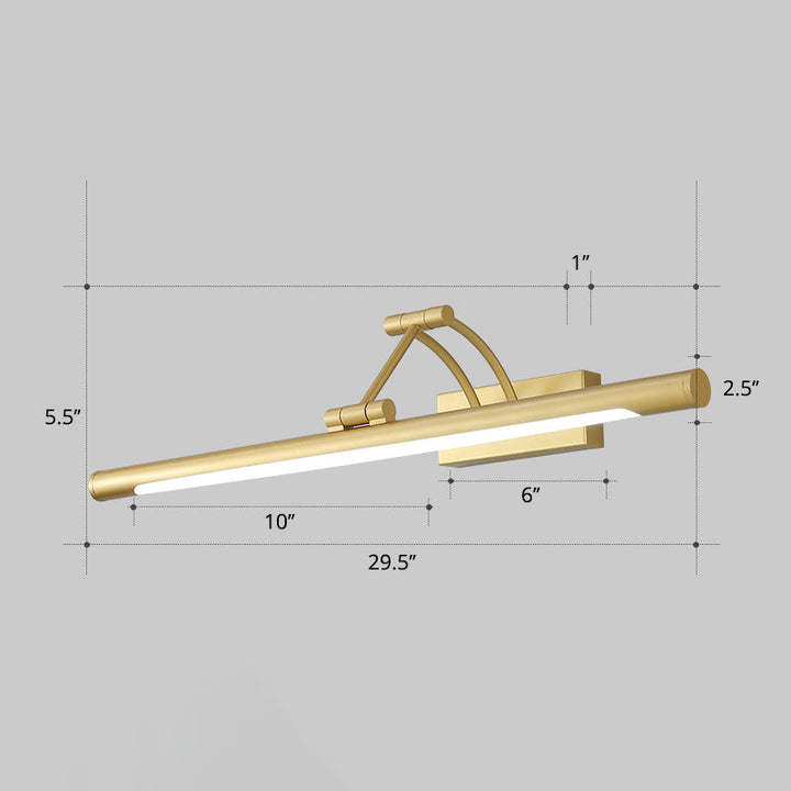 Minimalistische röhrenförmige Vanity-Leuchte Acryl LED-Wandmontage Lampe mit 3-gelenkigem Schwenkarm | Karnz