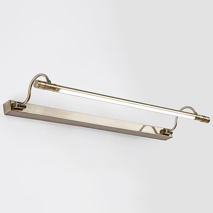 Nickel Finish Metall Schminklampe Tubular Landhaus Stil Wandlicht mit verstellbarem gebogenem Arm | Karnz