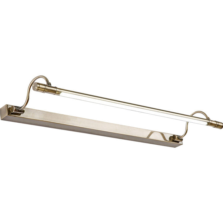 Nickel Finish Metall Schminklampe Tubular Landhaus Stil Wandlicht mit verstellbarem gebogenem Arm | Karnz