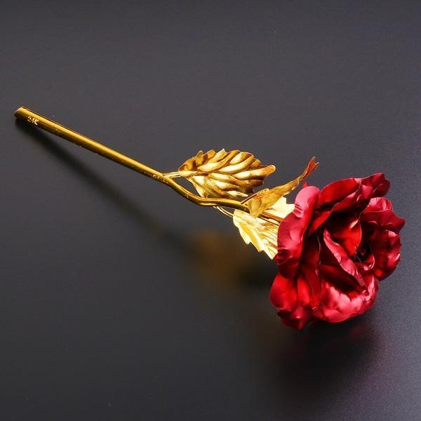 24K Goldfolie Rose mit Box | Karnz