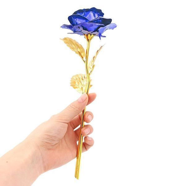 24K Goldfolie Rose mit Box | Karnz