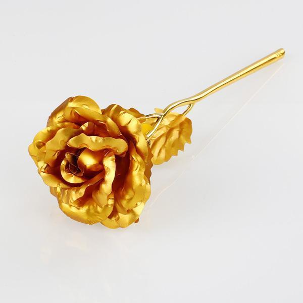 24K Goldfolie Rose mit Box | Karnz
