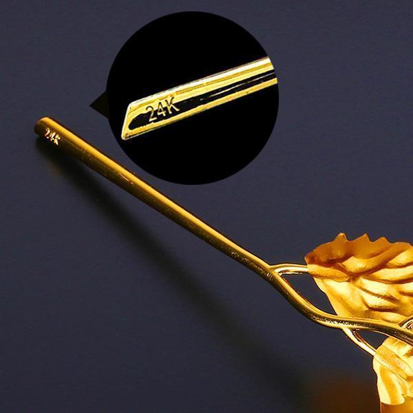 24K Gold Foil Rose mit Box | Karnz