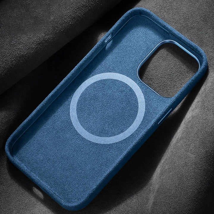 Italienisches Alcantara-Magnetcase für Iphone