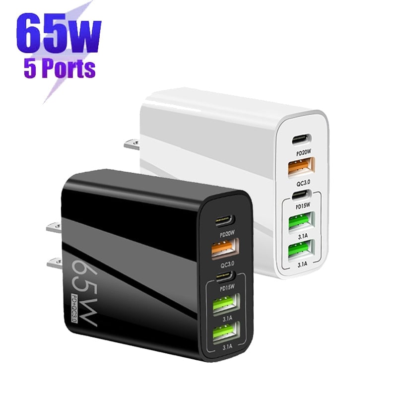 Mehrfach-Port-Adapter 65W Schnellladegerät - US-Standard