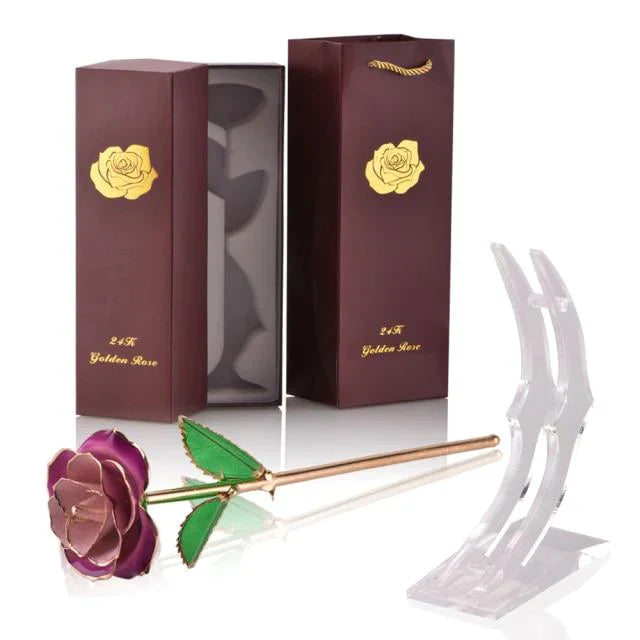 Ewige Rose, getaucht in 24 Karat Gold