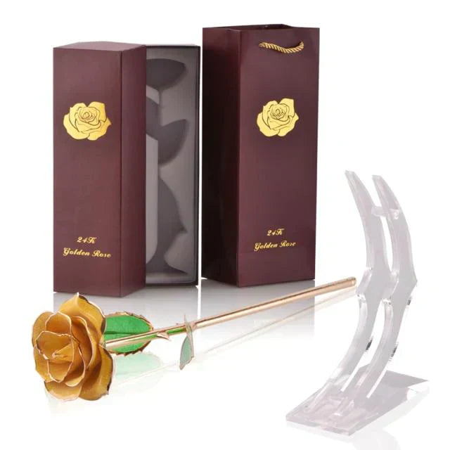 Ewige Rose, getaucht in 24 Karat Gold